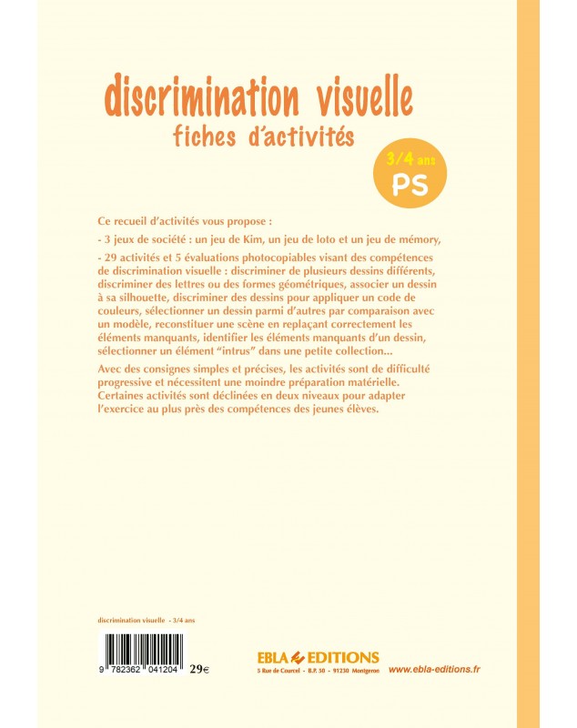 Discrimination visuelle PS
